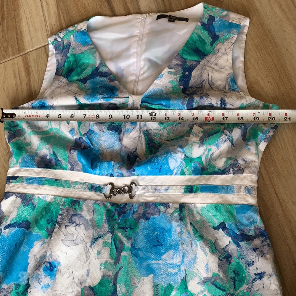 Alex Marie floral dress blue green white size 16 - Picture 6 of 10